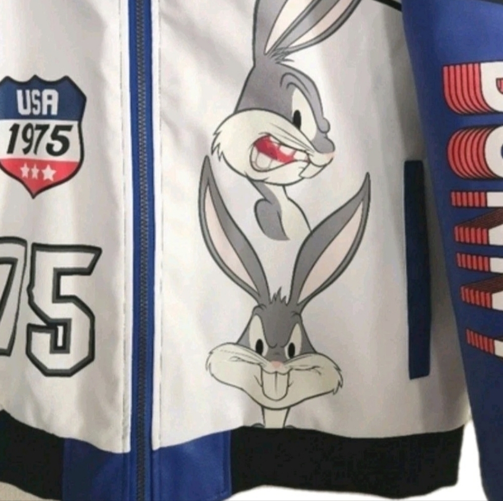 Members Only Bugs Bunny Looney Tunes LIMITED EDITION Racing Jacket Mens Sz M - Picture 3 of 14